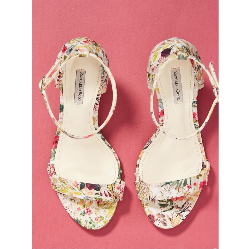 Anthropologie Raphaella Booz Floral Lace Heels